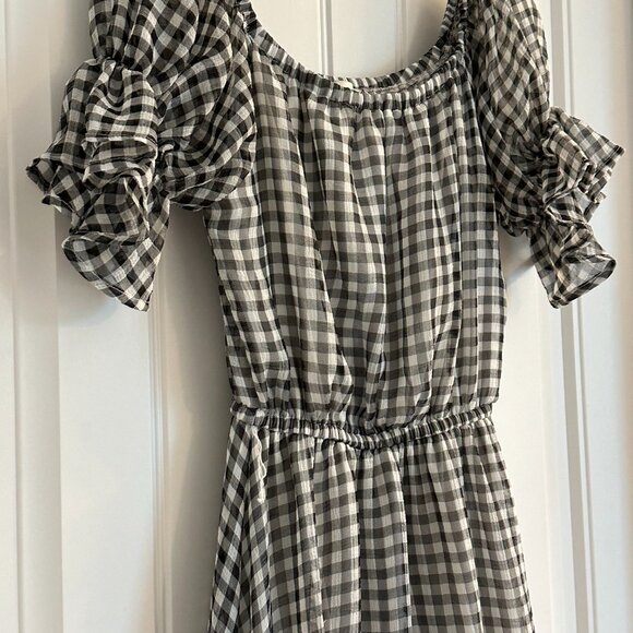 AURA Checkered Tiered Dress Size XS - Picture 4 of 8